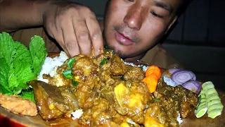 eating spicy mutton curry || Naga mukbang || kents vlog.