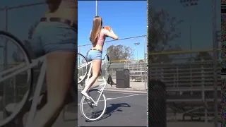 Girl Makes Trick Shot On Bike! Viola Brand x Josh Horton