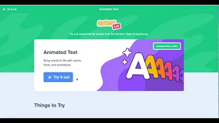How to use the scratch lab animated text feature