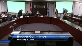 Budget Consultation - City Hall - February 7, 2019 - 6:00pm session