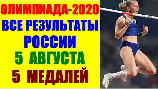 Олимпиада Токио 2020. Все результаты России 5 августа: два золота, серебро и две бронзы