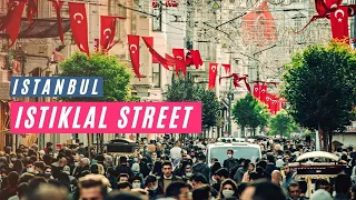 ISTIKLAL Street ISTANBUL 4K Walking Tour | TAKSIM - October 2021