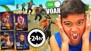 24 HORAS TROLLANDO MEU IRMÃOZINHO USANDO OS PERSONAGENS MAIS APELÕES DO FREE FIRE!