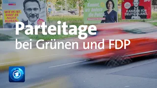 Wahlkampf-Endspurt: Parteitage bei Grünen und FDP