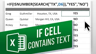 How to Check If Cell Contains Specific Text in Excel | Adding the ISNUMBER Function