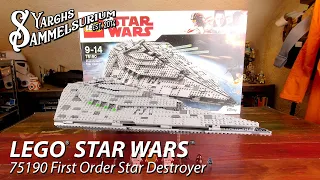 Review LEGO Star Wars TLJ 75190 - First Order Star Destroyer - Unboxing Speedbuild deutsch