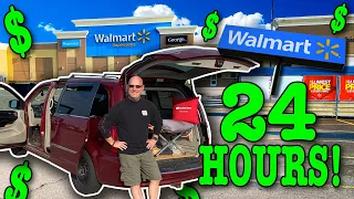 Living at Walmart for 24 Hours 🚐 Stealth Camping #vanlife