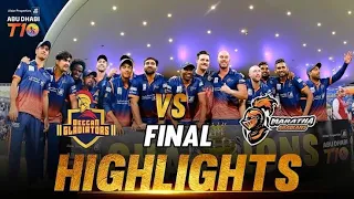 Final Maratha Arabians vs Deccan gladiators | Full Match Highlights | Abu Dhabi T10 league 2019