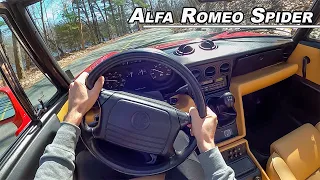 1991 Alfa Romeo Spider - Is it the Italian Miata? (POV Binaural Audio)