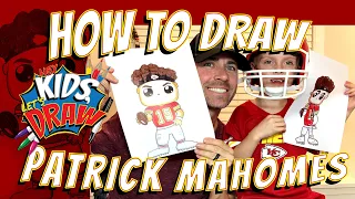 How to Draw Patrick Mahomes for Kids