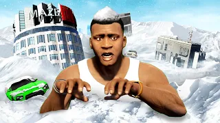 GTA 5 aber jede MINUTE steigt die SCHNEE LAWINE!!❄️