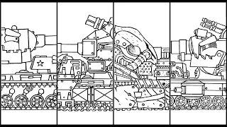 Drawing Evolution Of KV-6 | HomeAnimations - Cartoons About Tanks