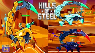 HILLS OF STEEL :ALL TANKS SCORPION  VS BOSS HIVEMIND IN CLASH ON TITAN