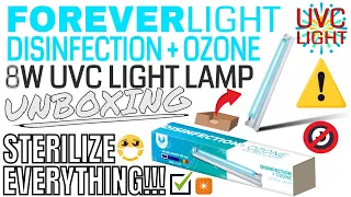 FOREVER LIGHT DISINFECTION + OZONE UV 8W - UVC Light Lamp Unboxing