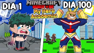 💪💥Sobreviví 100 DÍAS siendo DEKU en Minecraft HARDCORE!