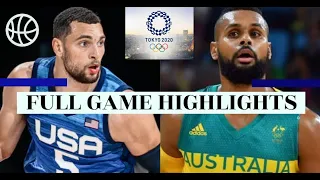 USA vs AUSTRALIA Full Game Highlights HD [1080p] | Tokyo Olympics 2020 Men's Basketball Quarterfinal