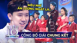 Cả trường quay NÍN THỞ khi Trấn Thành công bố giải thưởng chung kết Siêu Tài Năng Nhí