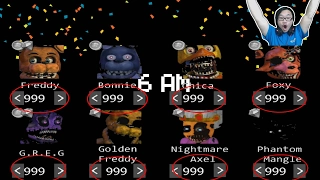 Five Nights at Freddy's ULTIMATE EDITION #8 - BEATING LEVELS 999 ANIMATRONICS!? IM KING!