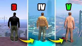 Jumping from The Highest Bridge in GTA Games (Evolution)