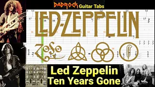 Ten Years Gone - Led Zeppelin - Guitar + Bass TABS Lesson