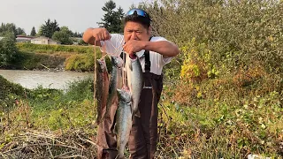 FIRST TIME CATCHING FISH @ PUYALLUP RIVER + MAKING BABY SOUP