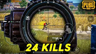 SOLO VS SQUAD 24 KILLS !! | Pubg Mobile One Man Squad Erangel Gameplay