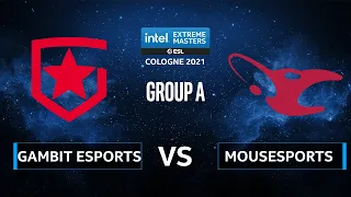 CS:GO - Gambit Esports vs mousesports [Inferno] Map 1 - IEM Cologne 2021 - Group A