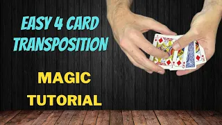 Easy 4 Card Transposition - Magic Card Trick Tutorial