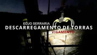 Toras Eucalipto só bagua Descarregamento. vigamento de eucalipto Serraria EDJO