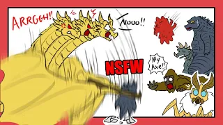 King Ghidorah VS NSFW Art Using Kong's Axe! (Godzilla Comic Dub)