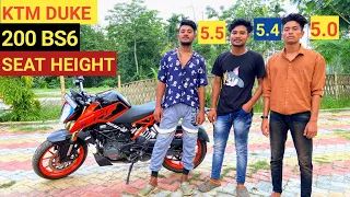 Minimum Height Required For KTM DUKE 200 Bs6 | KTM Duke seat height | @riderrana8956