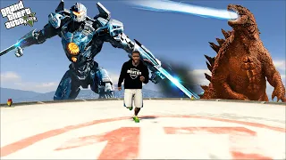 Giant GODZILLA Attacked AND Destroys Los Santos In GTA 5 - Biggest Robot
