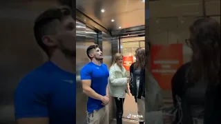 Funny Elevator Prank #shorts tiktok video  SHMEKSSS  Hot Body Builder Pranks Part  2720p