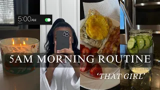 My 5am ‘THAT GIRL’ morning routine | productive healthy habits + life changing