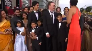 OSCAR 2009 Red Carpet walk - Slumdog Millianaire Kid actors - Slum to OScars - HQ