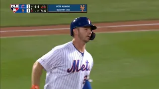 NEW HR LEADER IN METS HISTORY IN SINGLE SEASON Pete Alonso 42/vs Cubs 27 August 2019