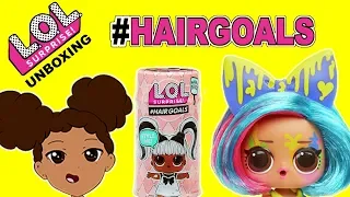 Unboxing new toys | LOL SURPRISE HAIRGOALS | Makeover series with real hair