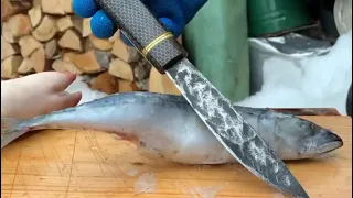 ТЕСТ НА ЗАМОРОЖЕННОЙ РЫБЕ 🐟🥶ДЛЯ ЛЮБИТЕЛЕЙ СЕВЕРНЫХ НОЖЕЙ‼️❌