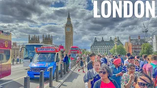 England, London City Tour Aug 2023 | 4K HDR Virtual Walking Tour around the City | Summer in London