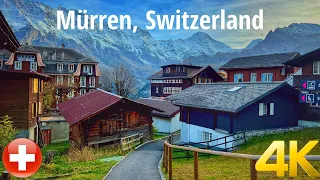 Mürren, Lauterbrunnen, Switzerland 4K 60fps - Most beautiful mountain village in Switzerland