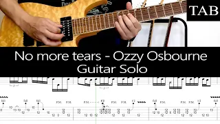 NO MORE TEARS - Ozzy Osbourne: SOLO cover guitarra + TAB