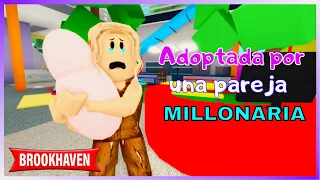 ADOPTADA POR UNA PAREJA MILLONARIA - Parte 1 | Historia de Roblox | Roblox Brookhaven (Con Voces)