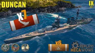 Duncan 7 Kills & 144k Damage | World of Warships Gameplay