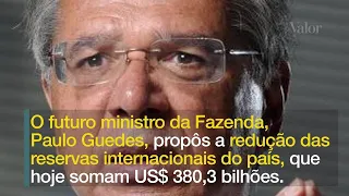 Paulo Guedes propõe reduzir reservas internacionais