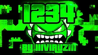 Geometry Dash - "1234" 100% GAMEPLAY Online (iIiViruziIi) INSANE DEMON