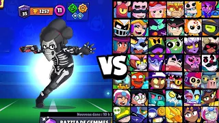 TOUS LES 78 BRAWLERS contre L'ARMÉE de SQUELETTES ☠️ 🔥 ( brawl stars guide  )