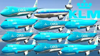 GTA V: Every KLM Cargo Airplanes Take Off Test Flight Landing Gameplay