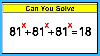 Nice Exponent Math Simplification|Find the Value of X