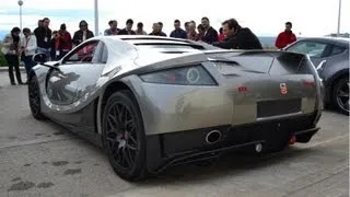 GTA Spano Start-Up, Lovely REVS and Powerslide!!