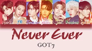 GOT7 - Never Ever [HAN|ROM|ENG Color Coded Lyrics]